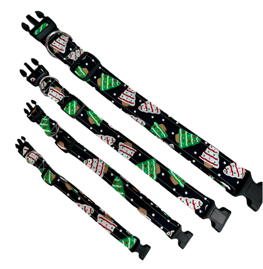 Christmas snack cake, food Dog collar, handmade side release dog collar