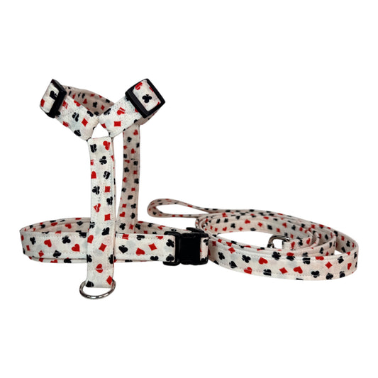 Card Suits Dog harness, Standard roman harness or Step in harness. With or without matching leash
