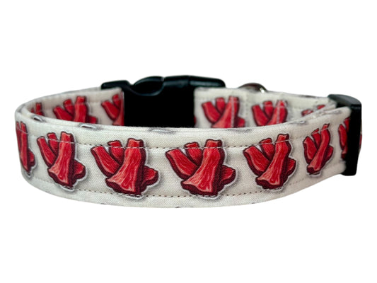 Beef Jerky Food Dog collar, handmade side release dog collar