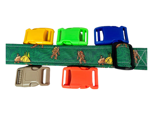 Big foot dog collar, handmade side release collar