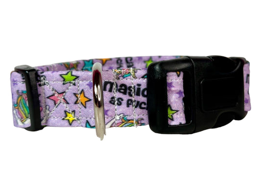 Magical as Fuck unicorn dog collar, handmade funny dog collar