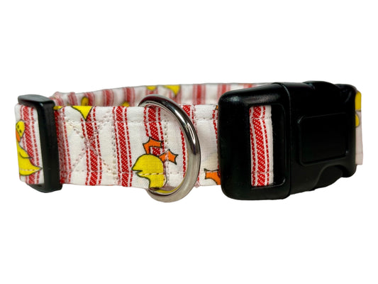 Silly Duck dog collar, handmade side release adjustable dog collar