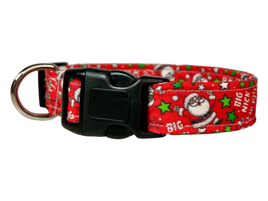 Christmas Dog collar “Big Nick Energy” Handmade funny dog collar