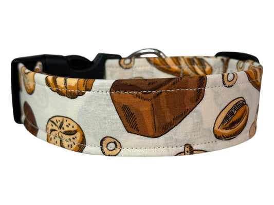 Bread dog collar, food Dog collar, handmade side release dog collar