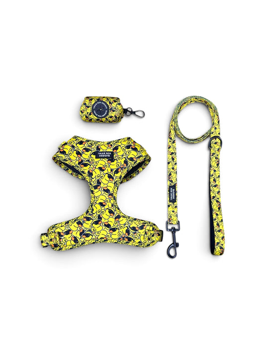Rubber Duck Neoprene Dog Harness – Adjustable & Comfortable | Add Matching Leash & Poop Bag Set