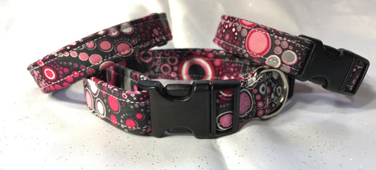 Dog Collar, girl dog collar, boy dog collar, bubble dog collar, fabric, adjustable collar, buckle dog collar, effervescent bubbles, bubbles