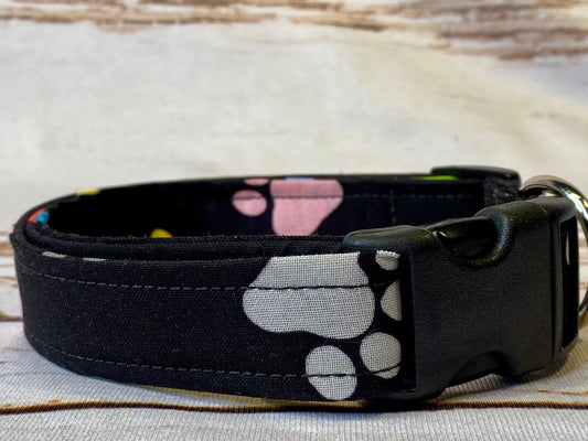 Dog Collar, girl dog collar, boy dog collar, paw print collar, martingale, adjustable collar, buckle dog collar, paw print collar, paws