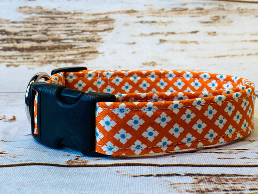 Dog Collar, girl dog collar, boy dog collar, pet collar, adjustable collar, buckle dog collar, nylon, orange dog collar