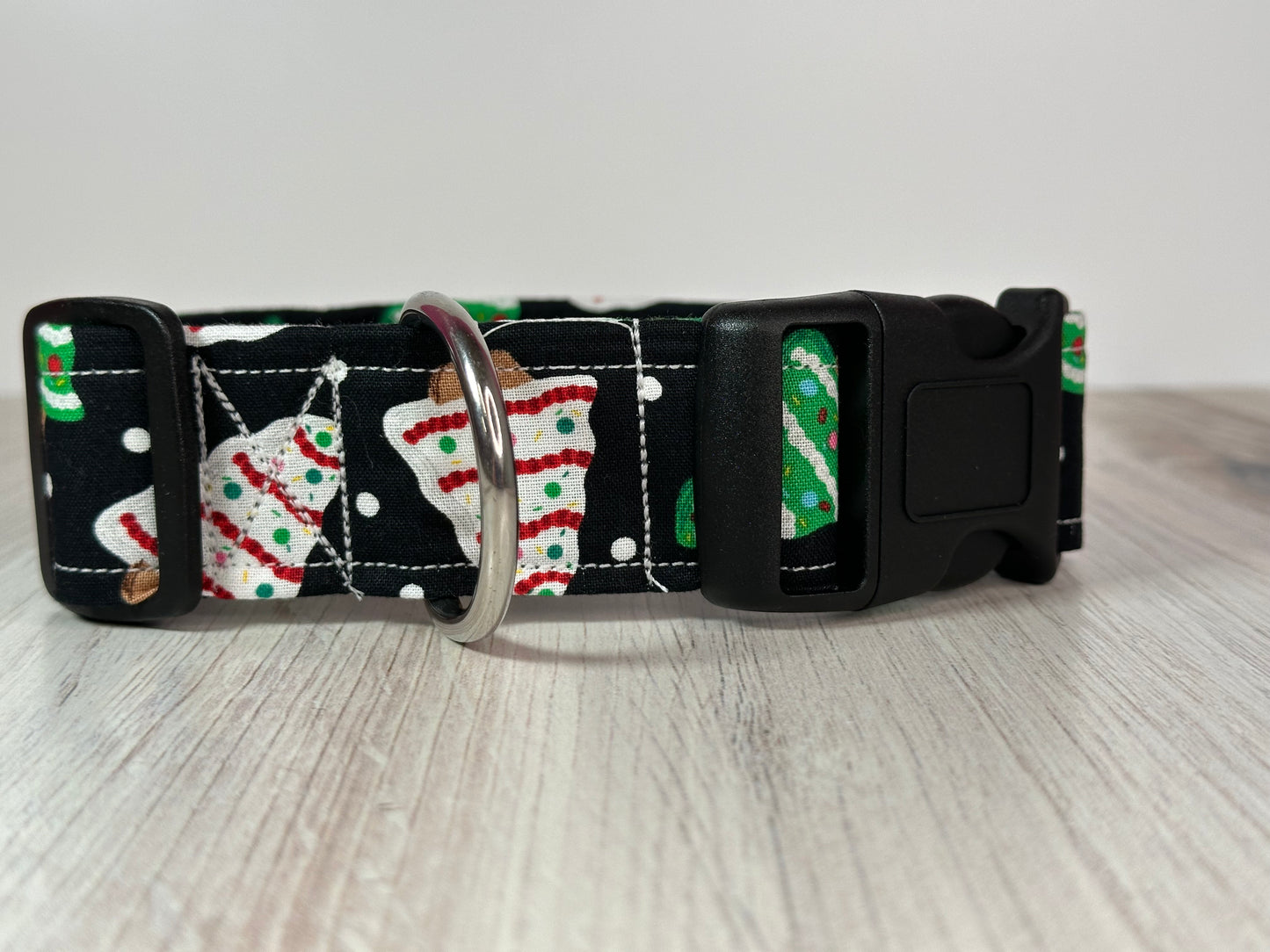 Christmas snack cake, food Dog collar, handmade side release dog collar
