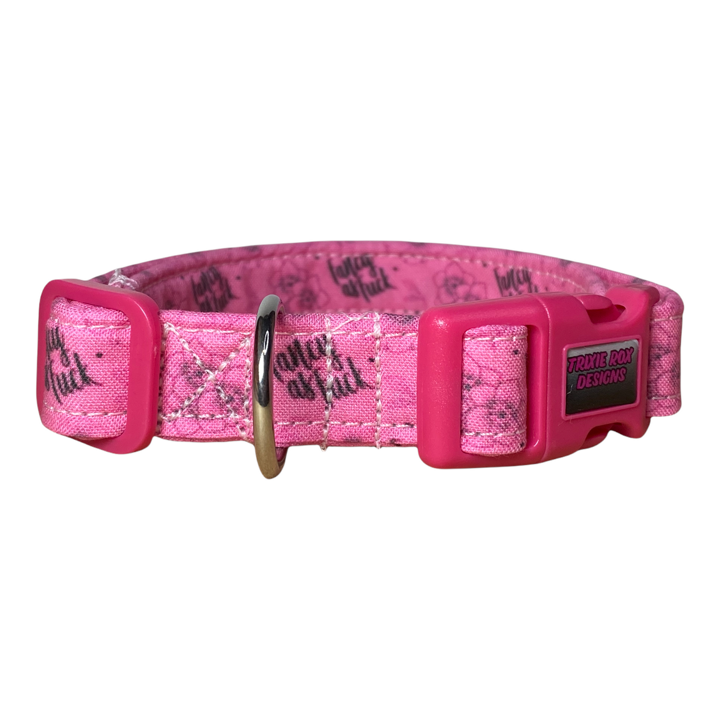 Fancy as Fuck Dog collar, Funny handmade side release dog collar