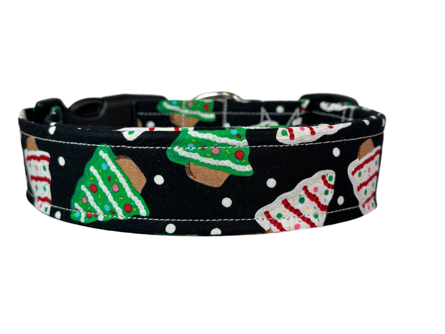 Christmas snack cake, food Dog collar, handmade side release dog collar