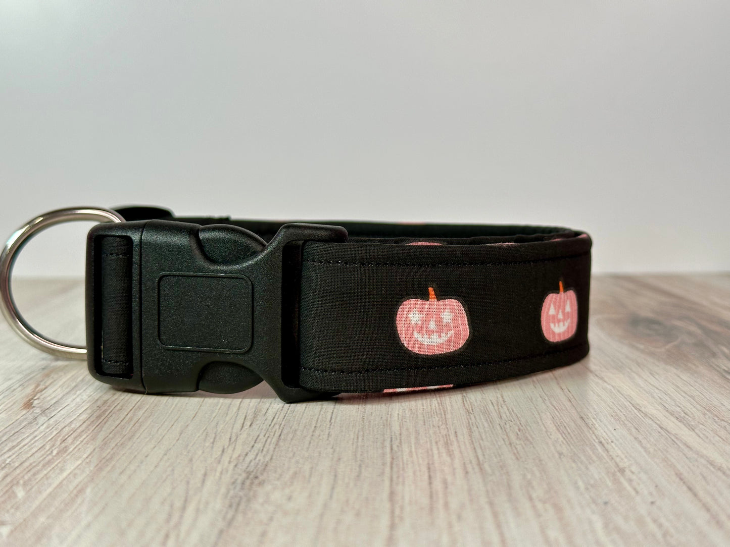 Halloween pumpkin Dog collar, handmade side release dog collar