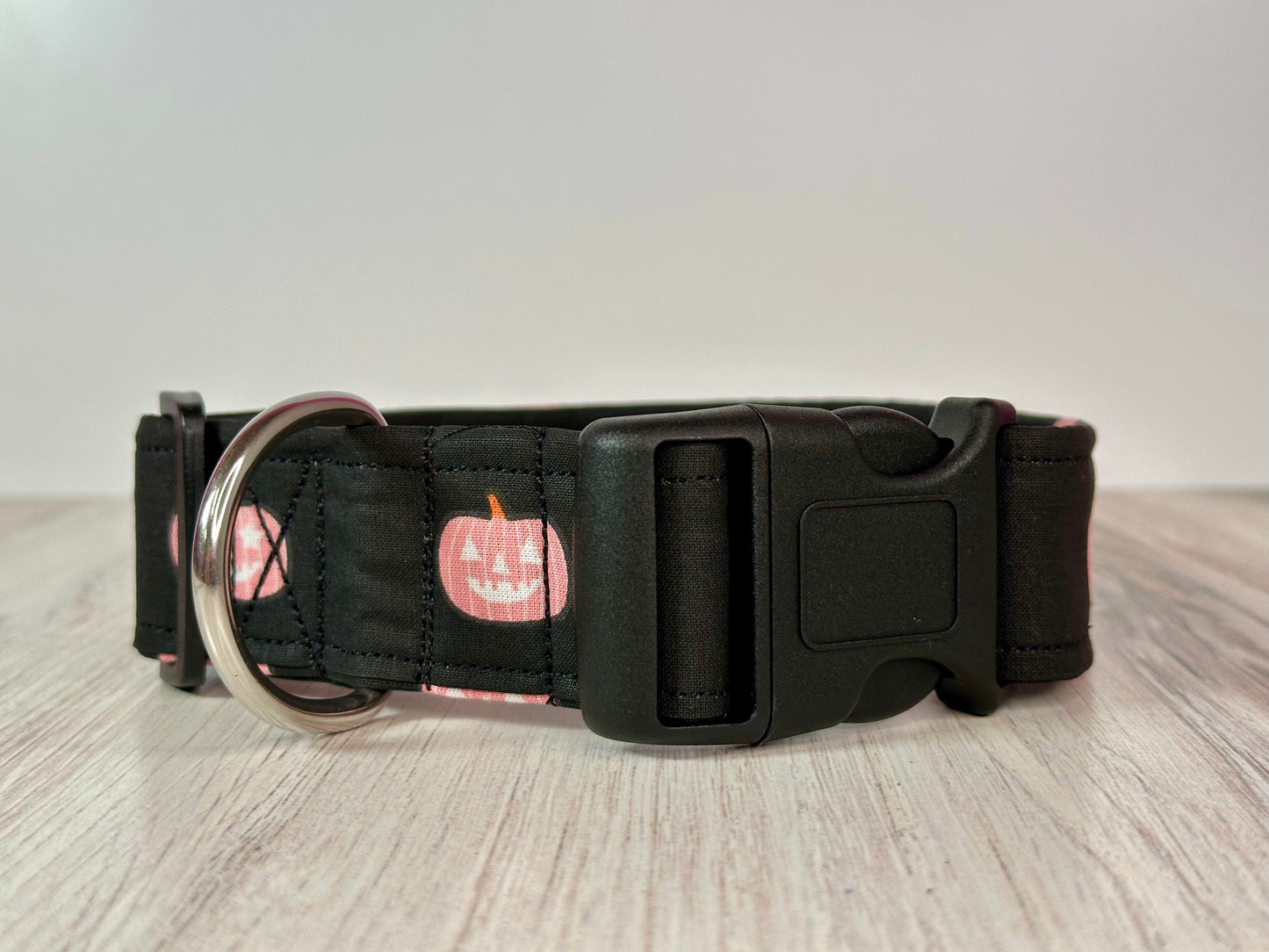 Halloween pumpkin Dog collar, handmade side release dog collar