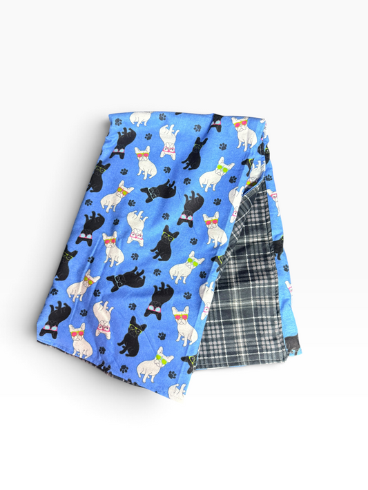 French bulldog flannel pet blanket