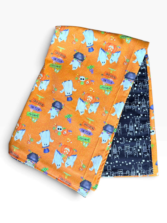 Halloween cotton and flannel pet blanket