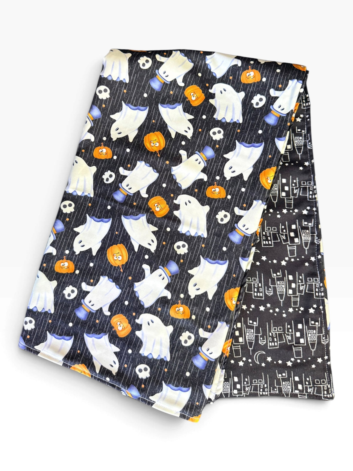 Halloween cotton and flannel pet blanket
