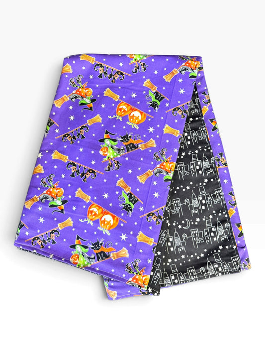 Halloween cotton and flannel pet blanket