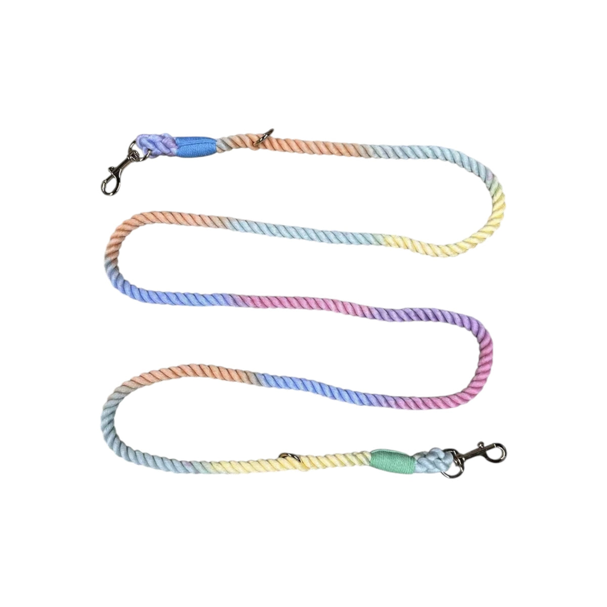 Rainbow ombre’ multifunction soft rope leash