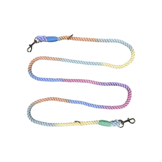 Rainbow ombre’ multifunction soft rope leash