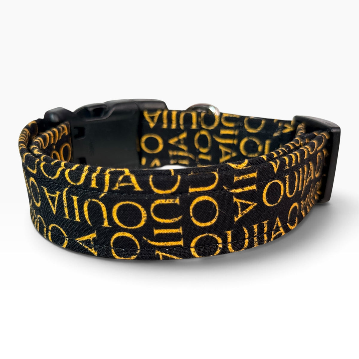 Halloween Ouija Handmade dog collar,  Handmade Pet Collar with Heavy-Duty Webbing & Stainless Steel Hardware