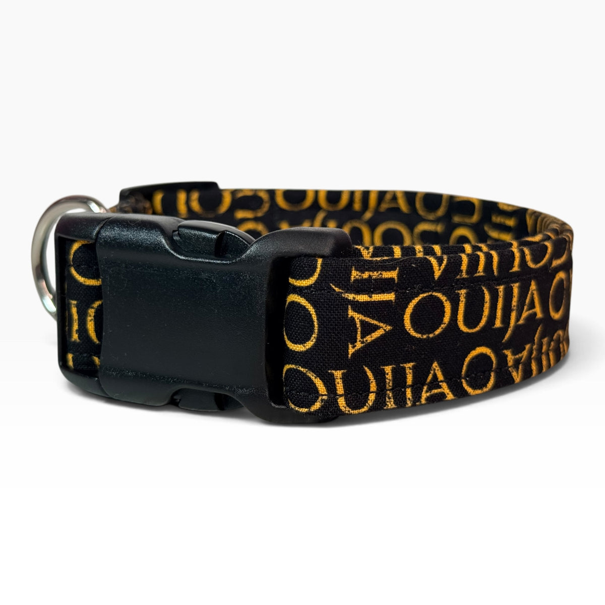 Halloween Ouija Handmade dog collar,  Handmade Pet Collar with Heavy-Duty Webbing & Stainless Steel Hardware