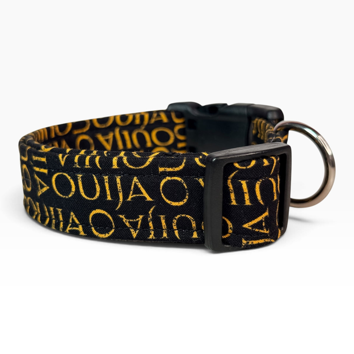 Halloween Ouija Handmade dog collar,  Handmade Pet Collar with Heavy-Duty Webbing & Stainless Steel Hardware