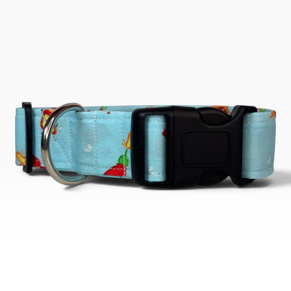 Spicy Sauces Handmade dog collar, Handmade Pet Collar with Heavy-Duty Webbing & Stainless Steel Hardware