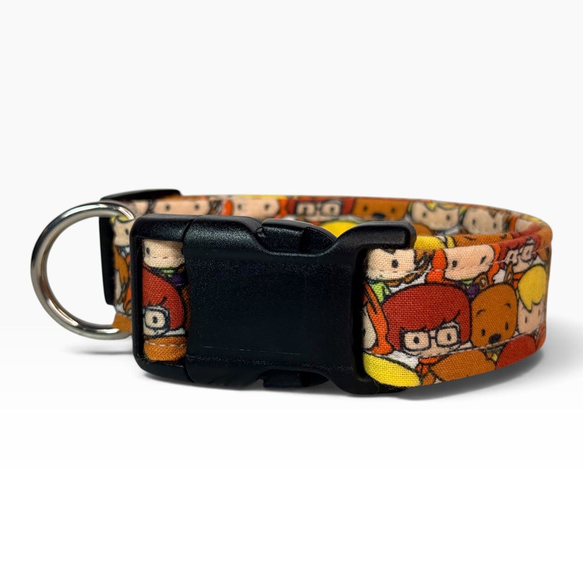 Cartoon Mystery Kids Handmade dog collar,  Handmade Pet Collar with Heavy-Duty Webbing & Stainless Steel Hardware