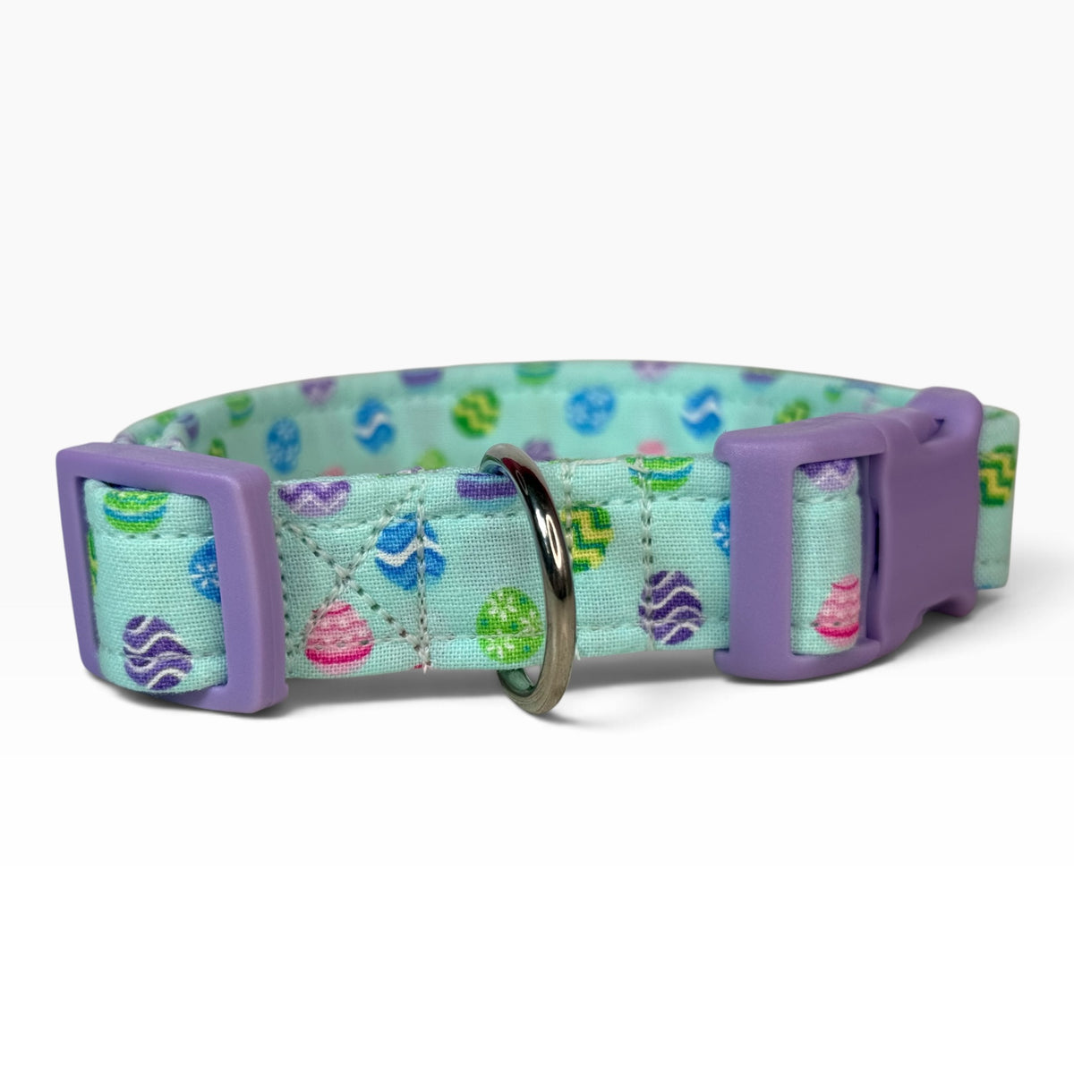Easter Egg Handmade dog collar,  Handmade Pet Collar with Heavy-Duty Webbing & Stainless Steel Hardware