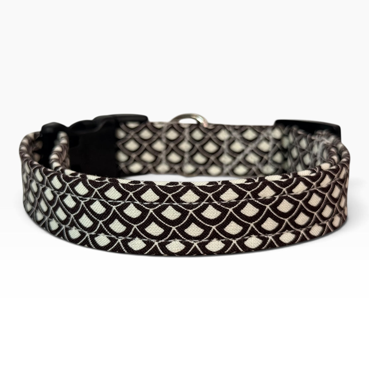 Scallop Handmade dog collar,  Handmade Pet Collar with Heavy-Duty Webbing & Stainless Steel Hardware