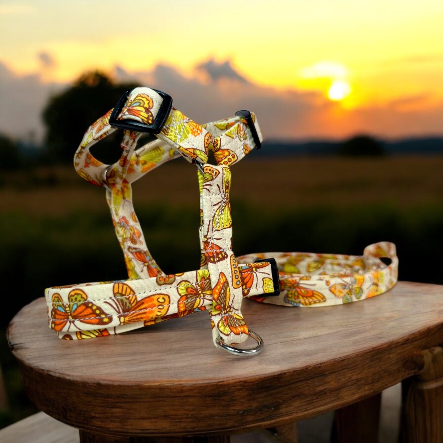 Butterfly Dog harness, Standard roman harness or Step in harness. With or without matching leash