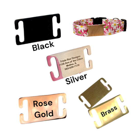 Engraved slide on pet tag