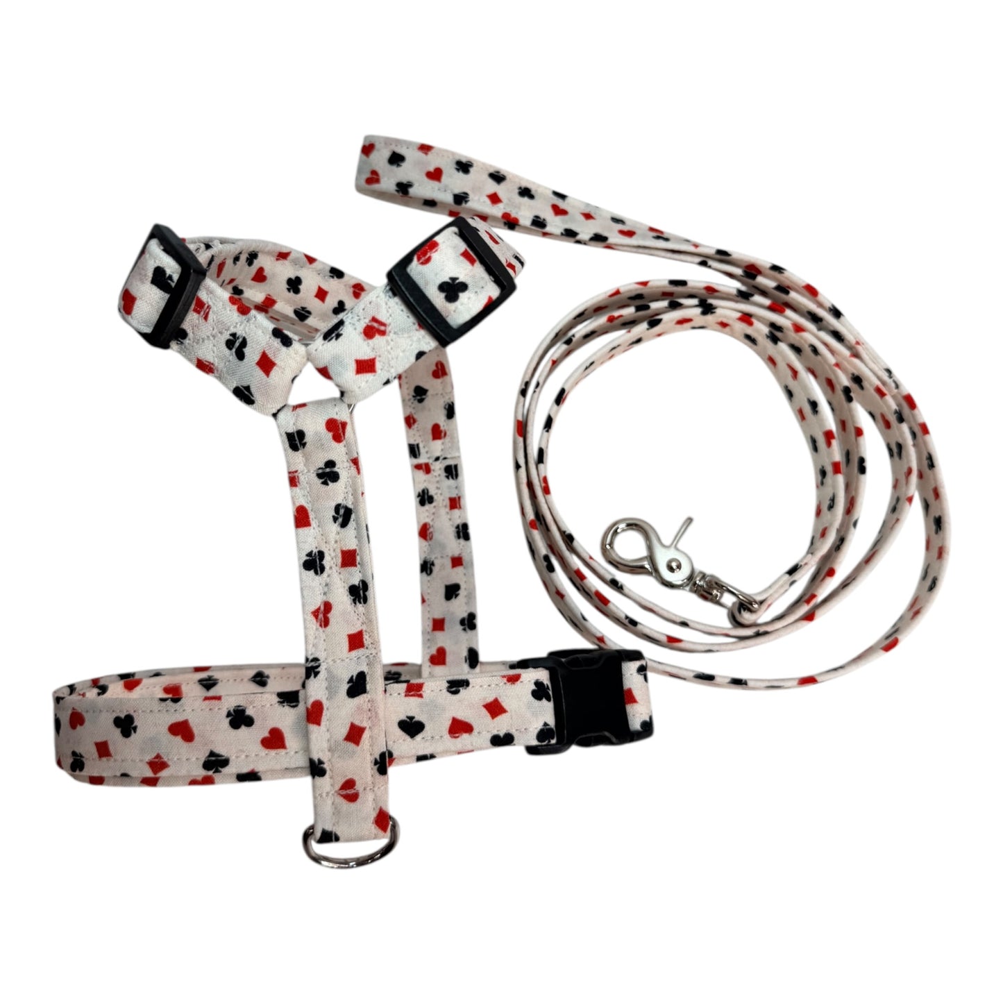 Card Suits Dog harness, Standard roman harness or Step in harness. With or without matching leash