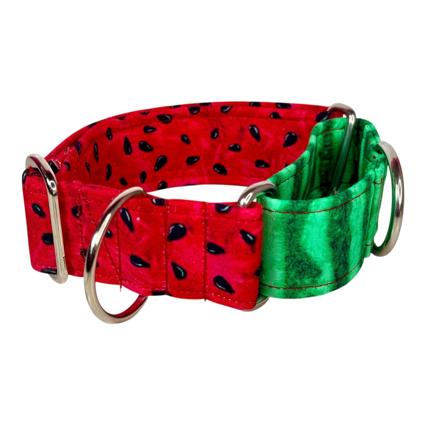 Watermelon martingale dog collar - No buckle, gentle choke training collar, or leash