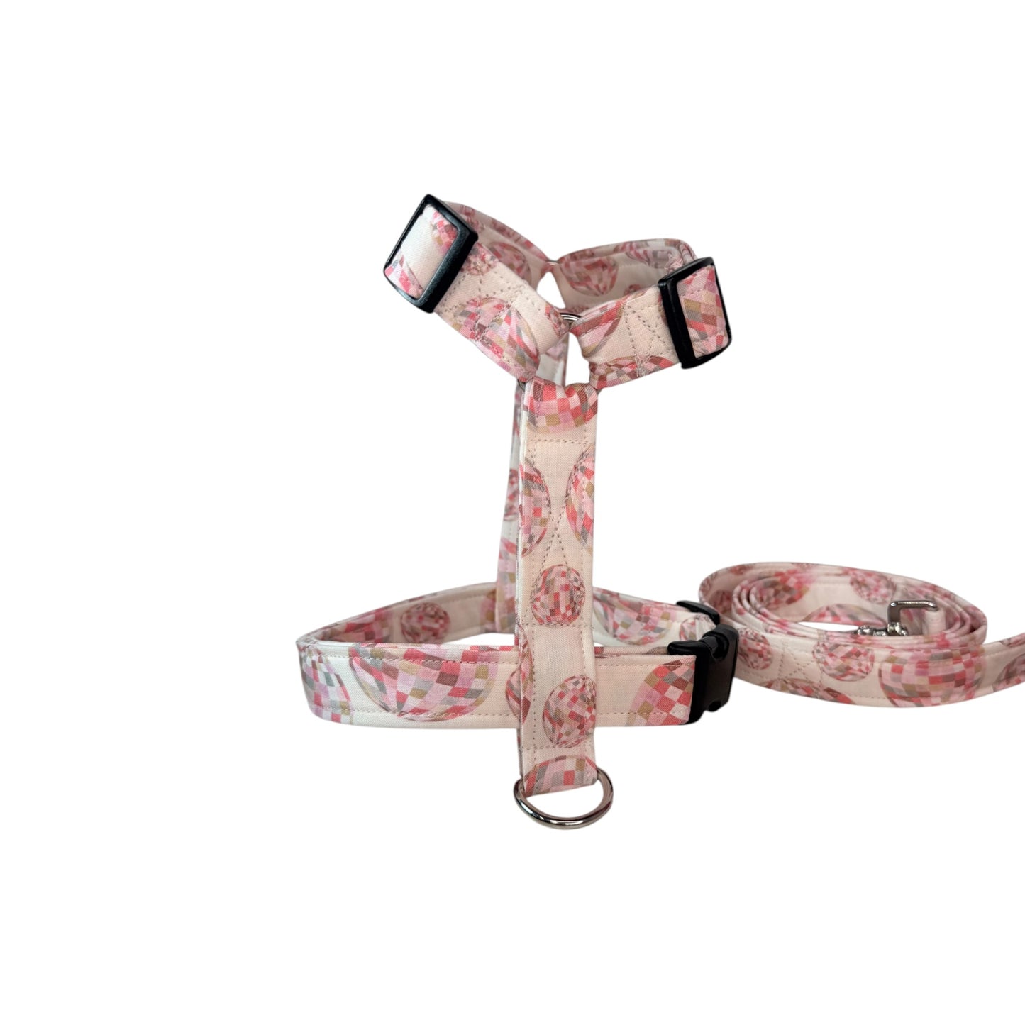Disco Ball Handmade Dog harness, Standard roman harness or Step in harness. With or without matching leash (Copy)