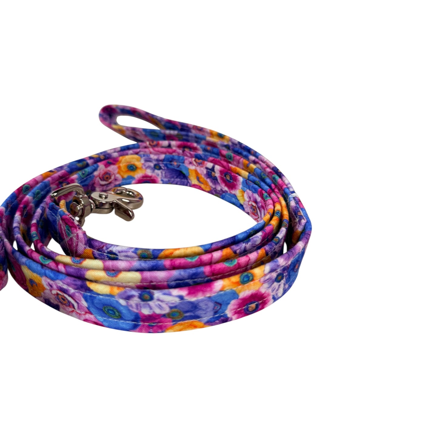 Packed Poppy floral Handmade Dog harness, Standard roman harness or Step in harness. With or without matching leash