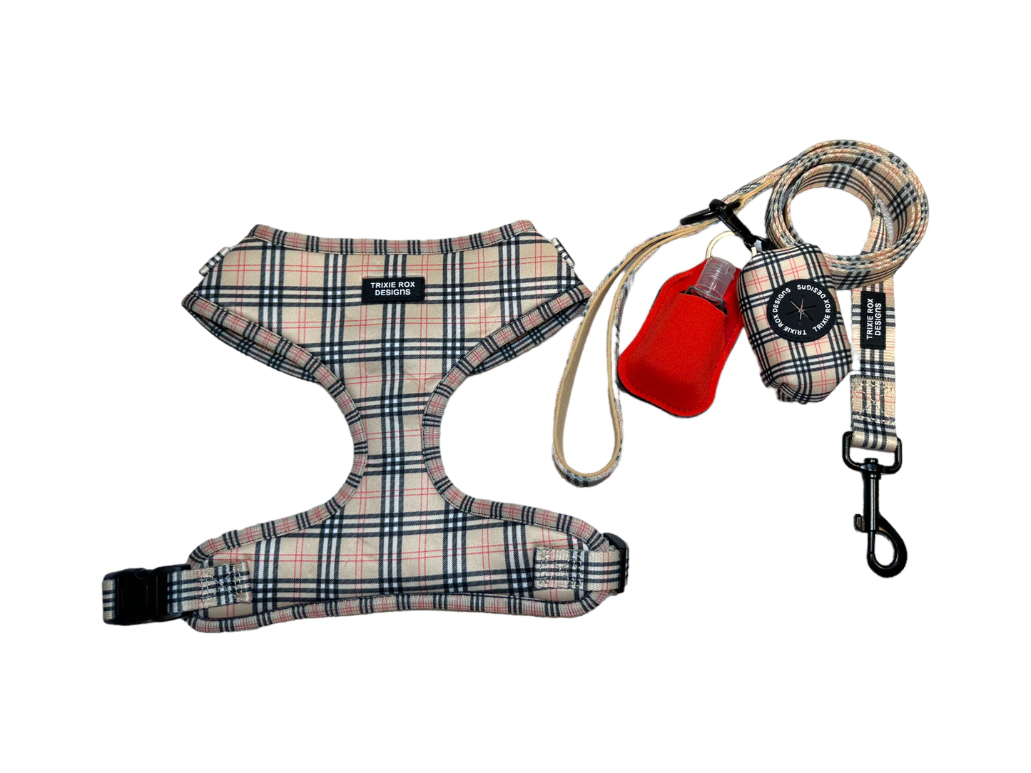 Soft Neoprene dog harness: Harness only and Harness and Leash set option - 9 print options available