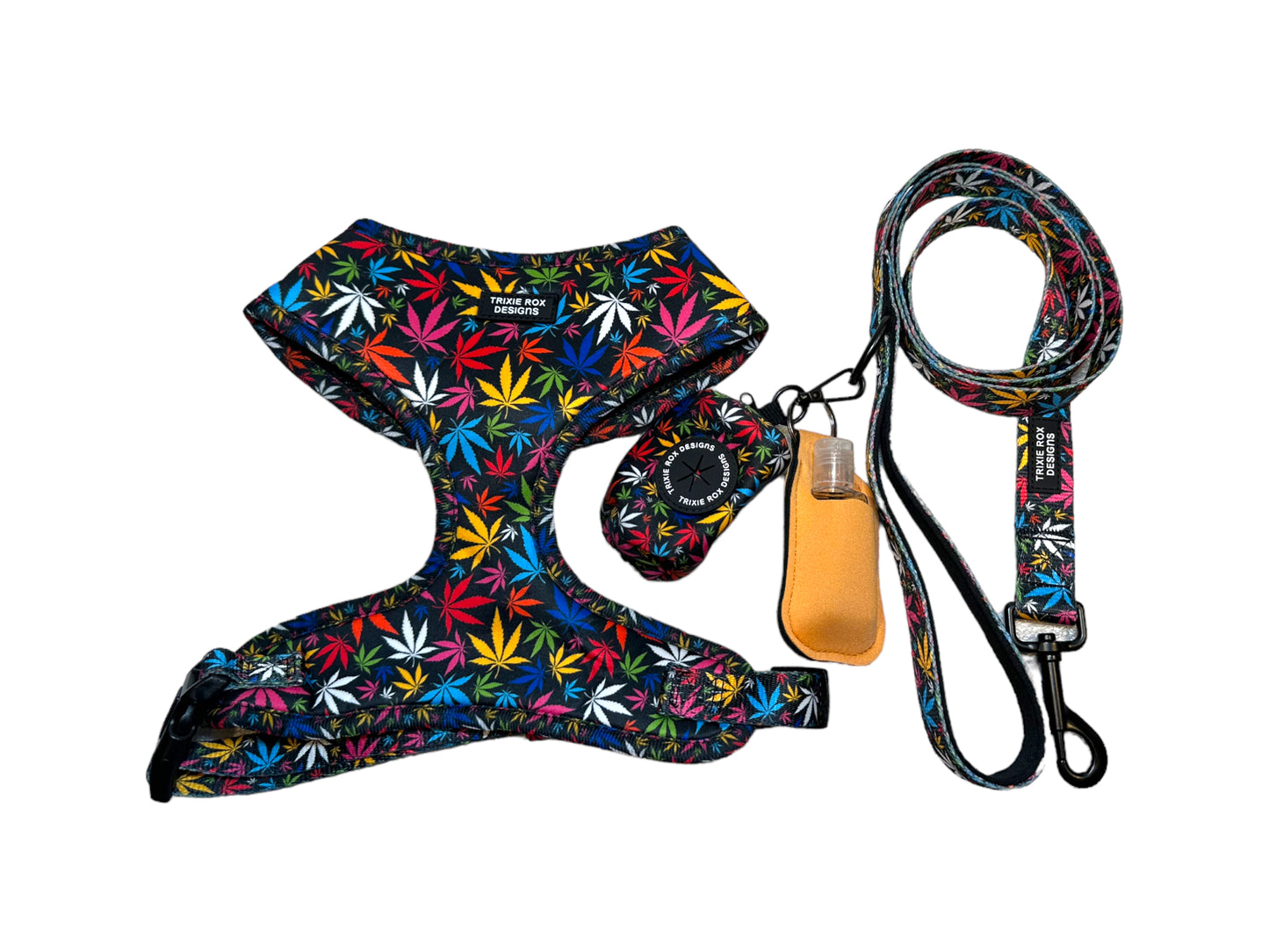 Soft Neoprene dog harness: Harness only and Harness and Leash set option - 9 print options available