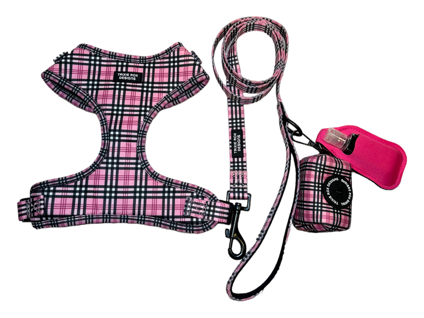 Soft Neoprene dog harness: Harness only and Harness and Leash set option - 9 print options available