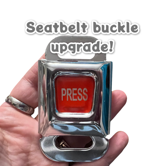 Mini Seatbelt Buckle - Side Release, 1” wide strap opening