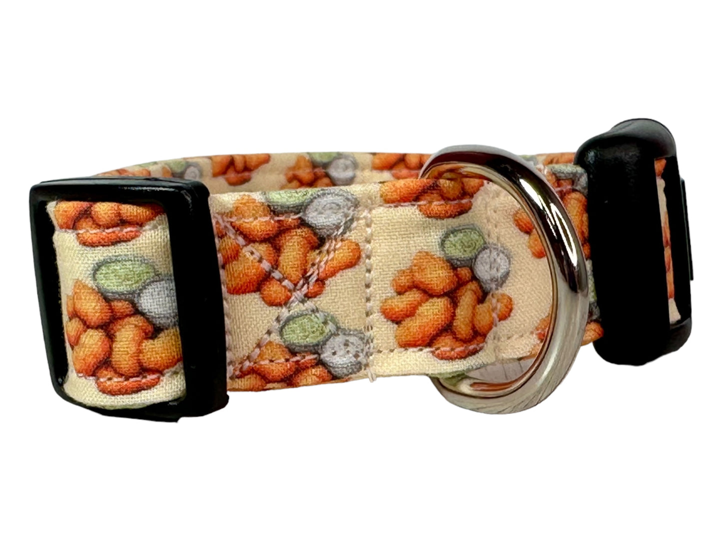 Chicken nugget dog collar, Handmade side release dog collar