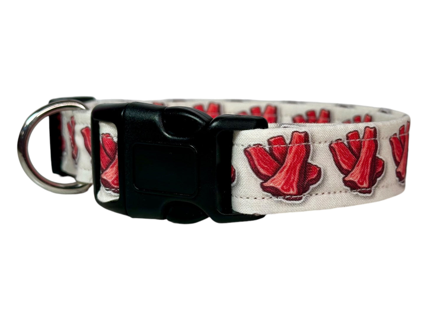 Beef Jerky Food Dog collar, handmade side release dog collar
