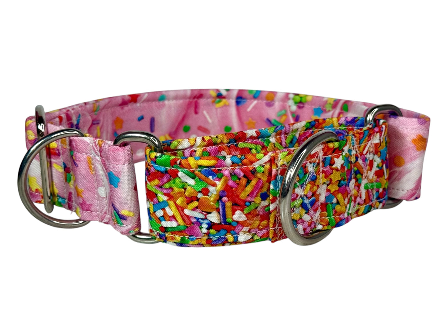 Frosting and Sprinkles food martingale dog collar - No buckle, gentle choke training collar