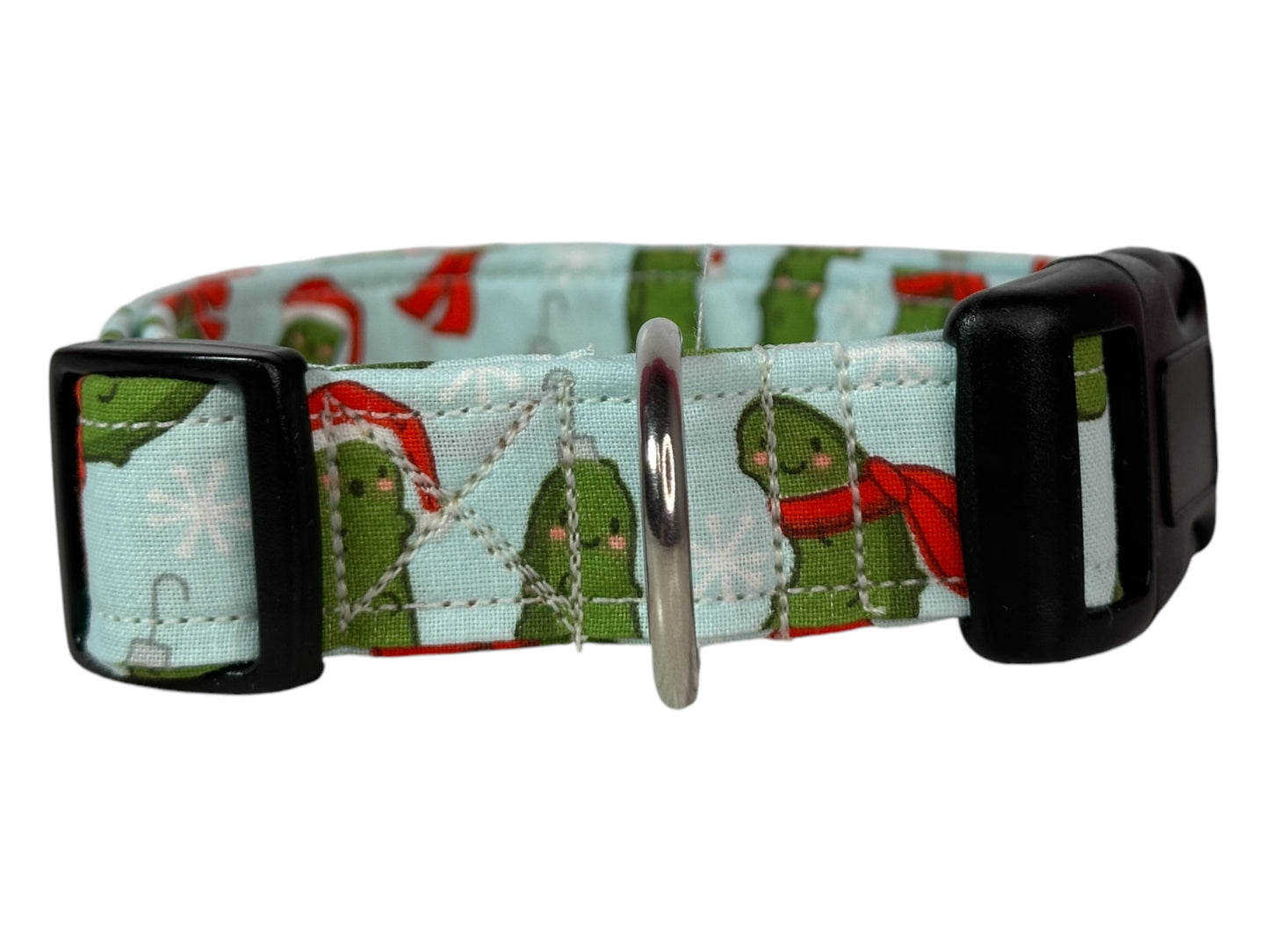 Christmas Pickle, food Dog collar, handmade side release dog collar