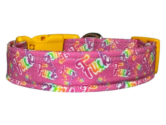 90’s Fuck dog collar - handmade side release dog collar