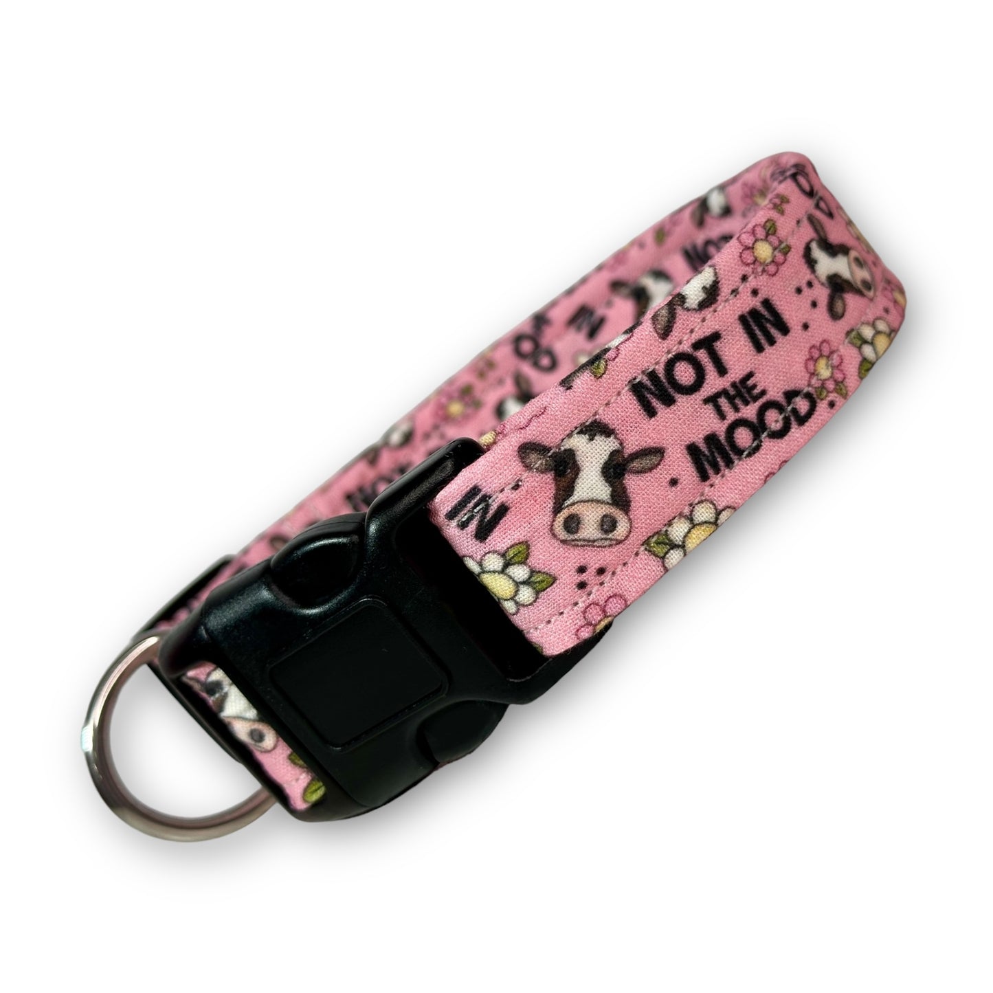 Not in the mood dog collar, handmade side release dog collar, adjustable and washable