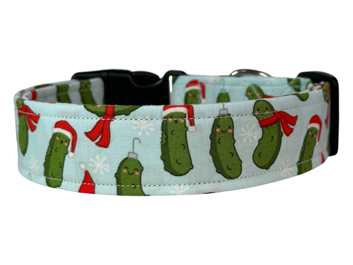 Christmas Pickle, food Dog collar, handmade side release dog collar