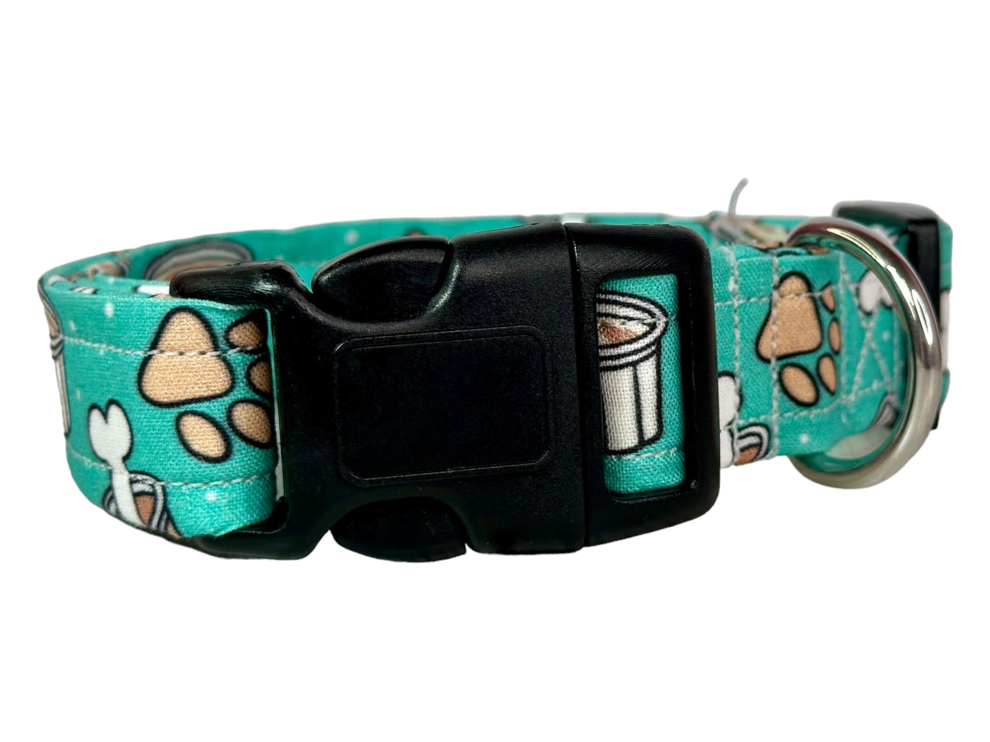 Pup cup dog collar, handmade side release dog collar (Mint Green)