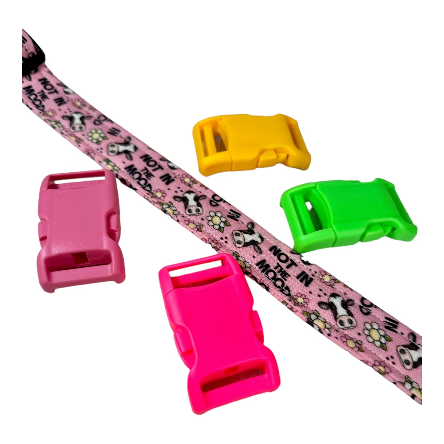 Not in the mood dog collar, handmade side release dog collar, adjustable and washable