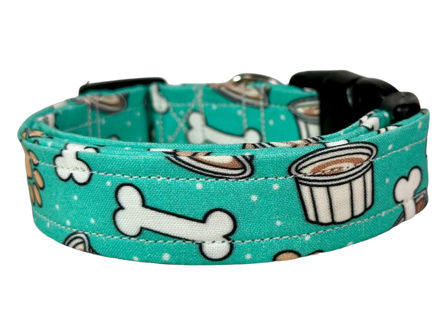 Pup cup dog collar, handmade side release dog collar (Mint Green)